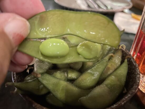 Sojabohnen - Edamame.  Aperosnack