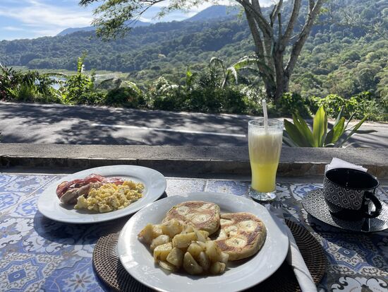 Aussicht von der Terrasse del Lac Tamblingan
