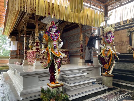 Der Haustempel, hier wird morgen die Trauungszeremonie stattfinden.