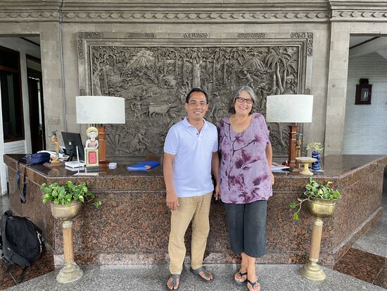 Abschied von Adi im Hotel Puri Pani