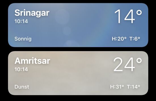 nur eine Stunde Flugzeit, aber 10 Grad Unterschied.