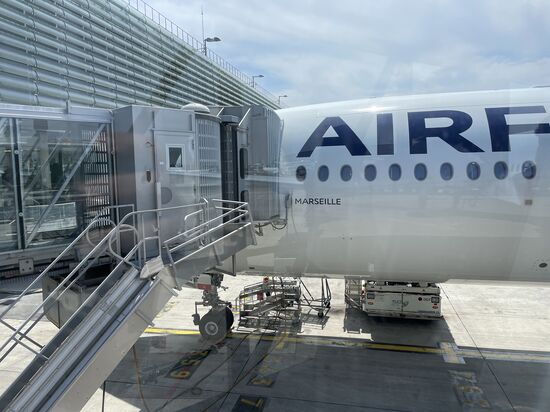 Zwischenhalt in Paris. Viel Zeit blieb nicht zum Umsteigen.