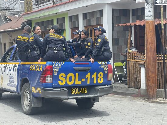 Die Polizei im Pickup