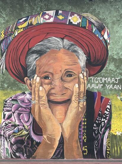 Ein Wandbild mit dem typischen Tocoyal