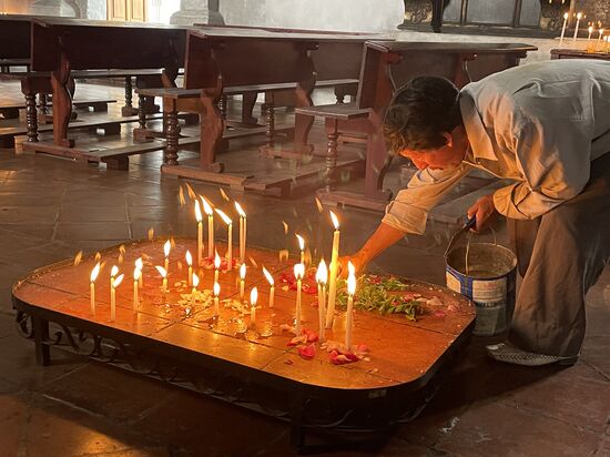 der Küster räumt auf...