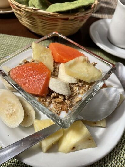 mal was anderes zum Frühstück statt immer Eier mit Frijoles.