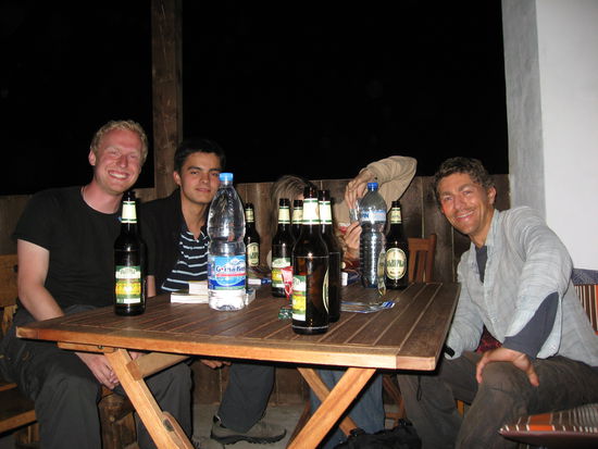 Ich, der Schweizer Thomas, Michele und Martin 