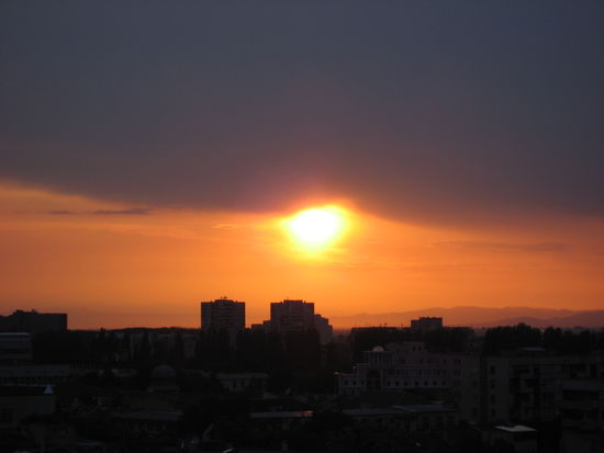 Sonnenuntergang in Plovdiv (mein erster dieser Art)