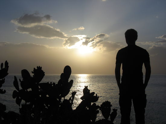 Sonnenuntergang in Nafplio und ich mitten drin 