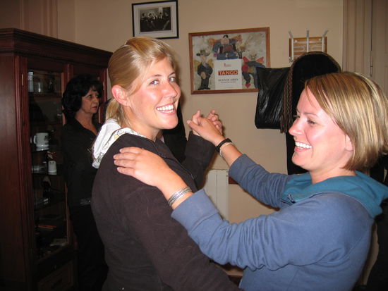 Tangolektion...natuerlich hatte es wieder einmal zu wenig Maenner...