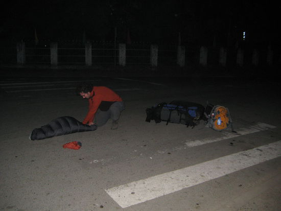 mitten auf der Strasse - irgendwo in Luang Prabang...