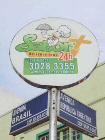 Strassenschild in Foz de Iguazu