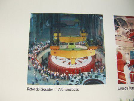 Der Rotor von einem Generator wiegt gerade mal 1760 Tonnen !!!