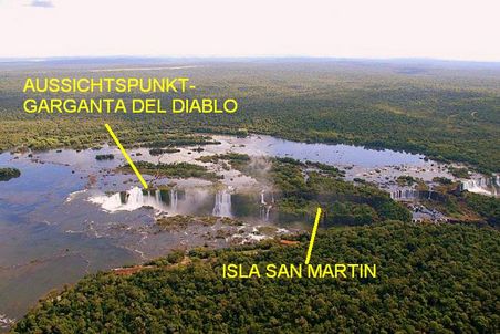 Hier mal eine Luftaufnahme der Iguazuwasserfaelle