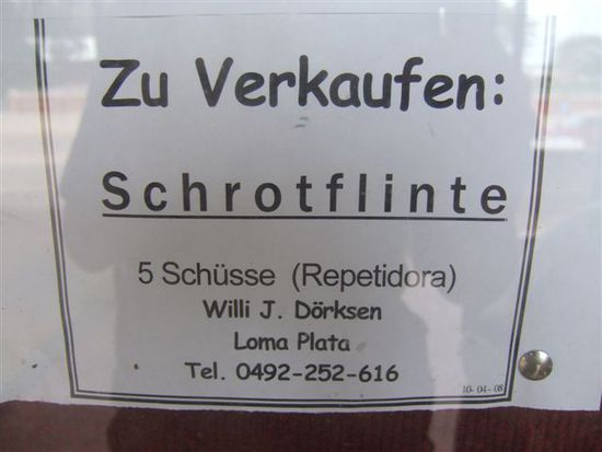 ...und Schrotflinten zu verkaufen!
