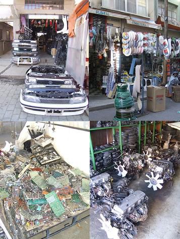 Hier gibt es wirklich ALLES zu kaufen, von Stossstangen ueber Klodeckel und Motoren bis zu Elektroschrott