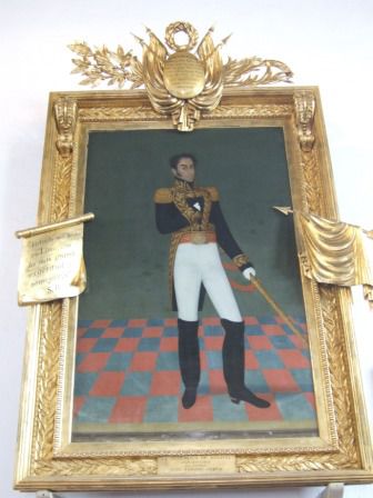 Ein Portrait von Simon Bolivar, einem der Freiheitskaempfer der suedamerikanischen Staaten. Er gab Bolivien seinen Namen.
