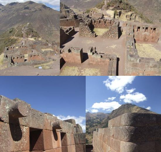 Das Viertel Intihuatana, wo es eine astronomische Beobachtungsstation und verschiedene Verwaltungsstaetten mit einem Zeremonieplatz gibt. Urspruenglich besassen die Gebaeude Strohdaecher mit einem hoelzerner Dachstuhl. Die Passgenauigkeit der Steine ohne Fugen ist absolut beeindruckend!