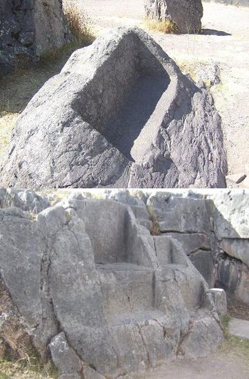 Diese Sitzplaetze waren dem Inka und seiner Familie vorbehalten