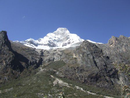 Der Nordgipfel des Huascaran, dem hoechsten Berg Perus