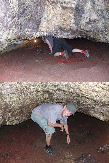 An dieser Stelle heisst es kriechen