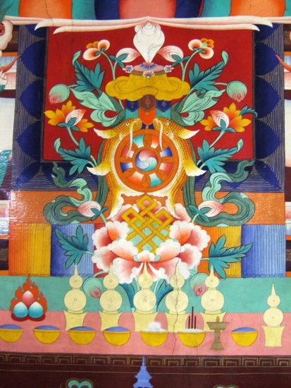 Die acht buddhistischen Glueckszeichen