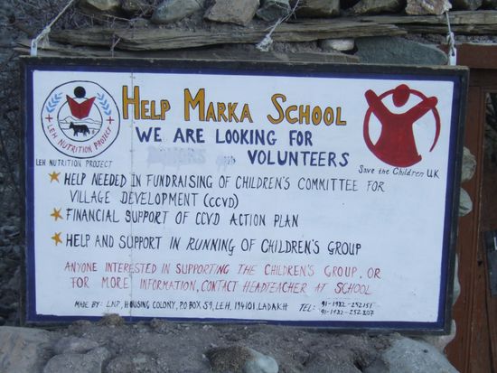 Fuer engagierte Menschen, die im wunderschoenen Markha-Valley ihre Hilfe anbieten wollen!!!!!