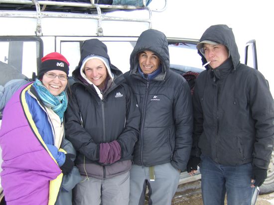 v.l.n.r.:Ich, Gaille (FR), Alexis (FR), Kristin (D)