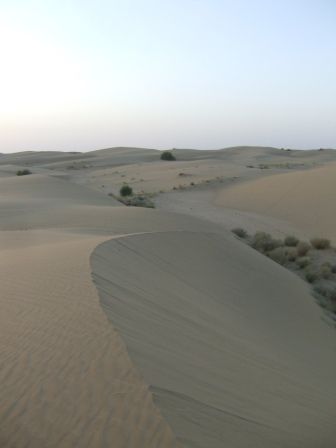 ...Richtung Sandduenen