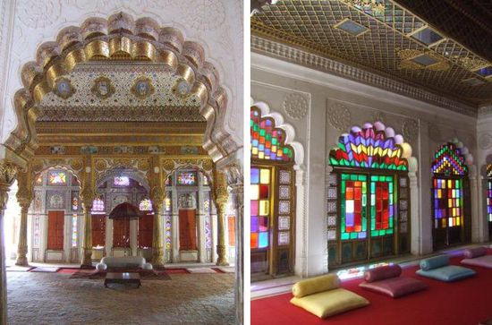 ...und die Innenbereiche sind sehr prunkvoll geschmueckt...