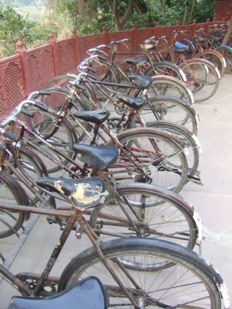 Sehr angenehm an der Sache ist, dass man sich entweder per Fahrradrikscha durch den Park fahren lassen, oder man sich fuer 25cent pro Tag eines dieser vom Staat finanzierten Top-Raeder leihen und den Park selbst erkunden kann