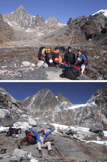 oben: Predrak und Nikolai haben den gleichen Weg wie wir
unten: Vivi voll motiviert am vermeintlichen Pass