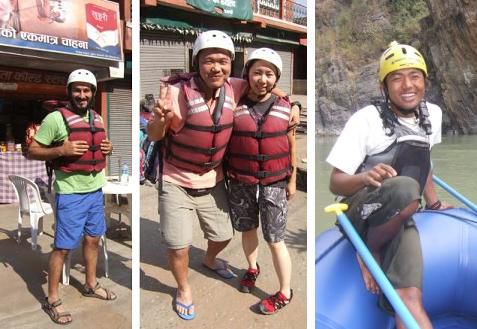 Wir sind ein internationales Team mit einem Perser, zwei Chinesen, unserem nepalesischen Guide...