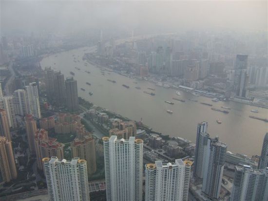 Blick auf den Huangpu Fluss