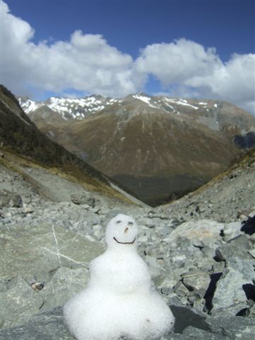 Naja, einen Schneemann bauen!