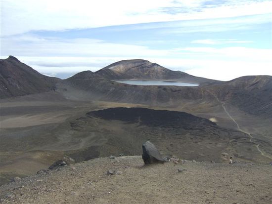 Blick zum 'North Crater' und dem 'Blue Lake'