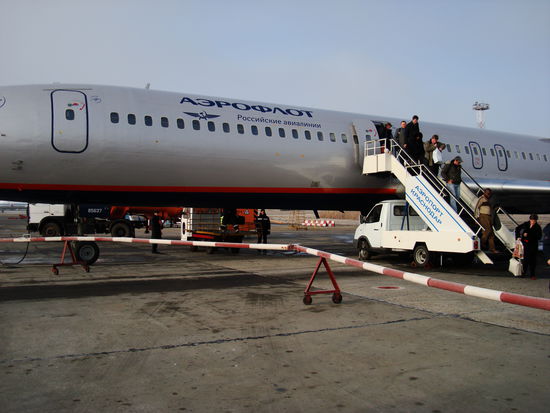 Ausstieg in Krasnodar nach ca. zweieinhalb Stunden Flug von Moskau