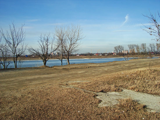 Landschaft am Fluss Kuban