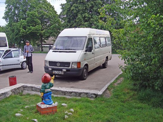 Der Express-Bus ("Marschruta" nennt sich dieses Transportsystem in der Ukraine)