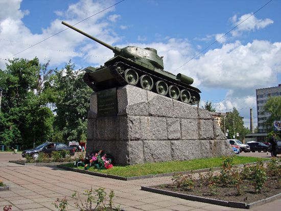 Panzerdenkmal zum Gedenken an die Befreiung Zhitomirs von der deutschen faschistischen Besetzung 1944