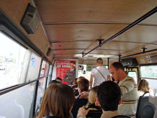 Expressbus in Kiev mit Klitschko-Poster