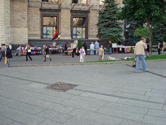 Souvenirstände im Stadtzentrum