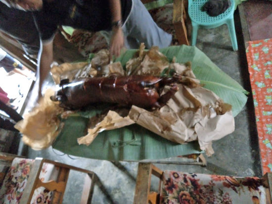 Da hätten wir es. Nun noch zerkleinern ... guten Appetit!