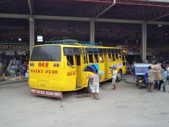 Diese Busse verkehren auf der Insel Bohol.
