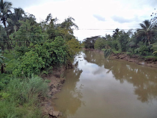 Immer wieder durchziehen solche Flüsse die Gegend.