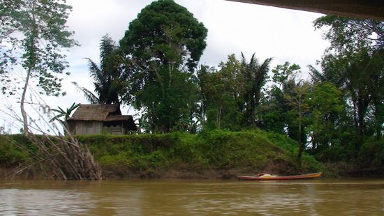 Die Häuser am Ufer werden immer vereinzelter und spärlicher.