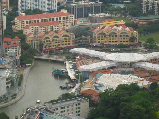 Blick vom "Stamford" Richtung Clarke Quay