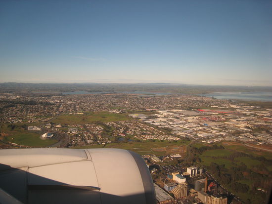 Anflug auf den Airport von Aukland