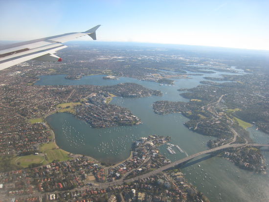 Anflug auf den Airport von Sydney