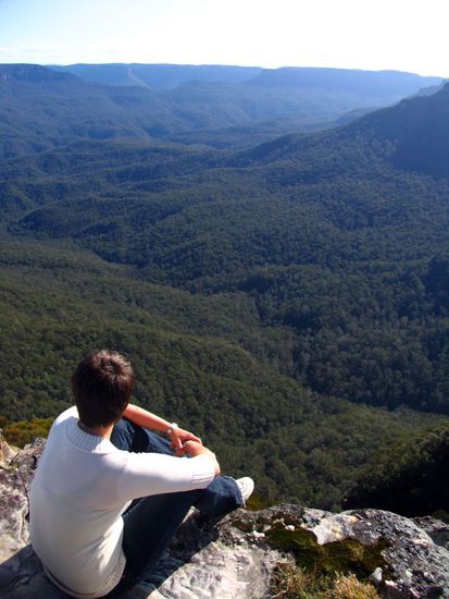 Sitze auf den "Kings Tablelands" in den "Blue Mountains"